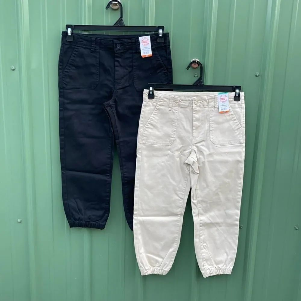 Girls' Stretch Woven Jogger Pants Jeans 2-Pack Size L 10/12 Plus